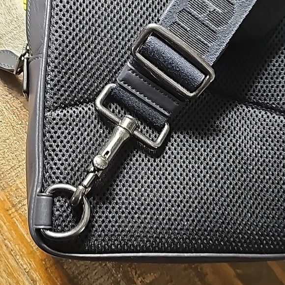 Coach Track Pack In Colorblock - All Calf Leather - Gunmetal-Lime-Green - Picture 11 of 12